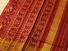 चंपा - चकली ⁂ Handwoven Patola Silk Saree | Red Elephant Design चंपा - चकली ⁂ Handwoven Patola Silk Saree | Red Elephant Design