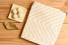 Vasant . वसंत ~ Woolen Patola Shawl ~ Off Whit Laheriya