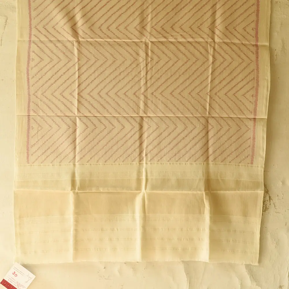 shop Woolen Patola Shawl - Off Whit Laheriya