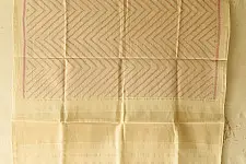 Vasant . वसंत ~ Woolen Patola Shawl ~ Off Whit Laheriya