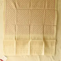 Vasant . वसंत ~ Woolen Patola Shawl ~ Off Whit Laheriya