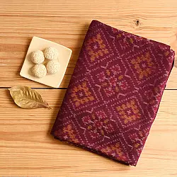Vasant . वसंत ~ Woolen Patola Shawl ~ Wine Color
