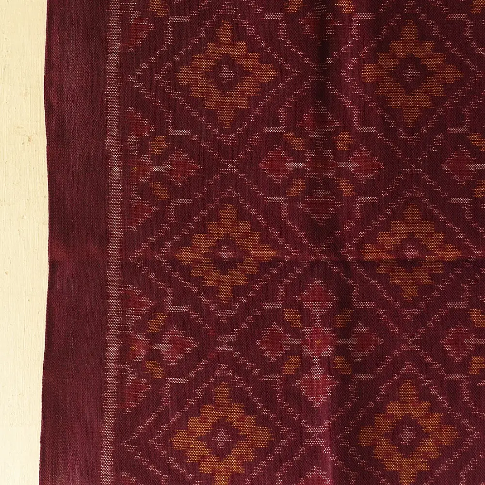 shop Woolen Patola Shawl -Wine 