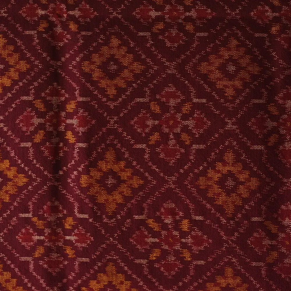 shop Woolen Patola Shawl -Wine 