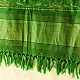 shop Woolen Patola Shawl - Green Swan Motif