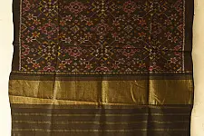 Vasant . वसंत ~ Woolen Patola Shawl ~ Black Traditional