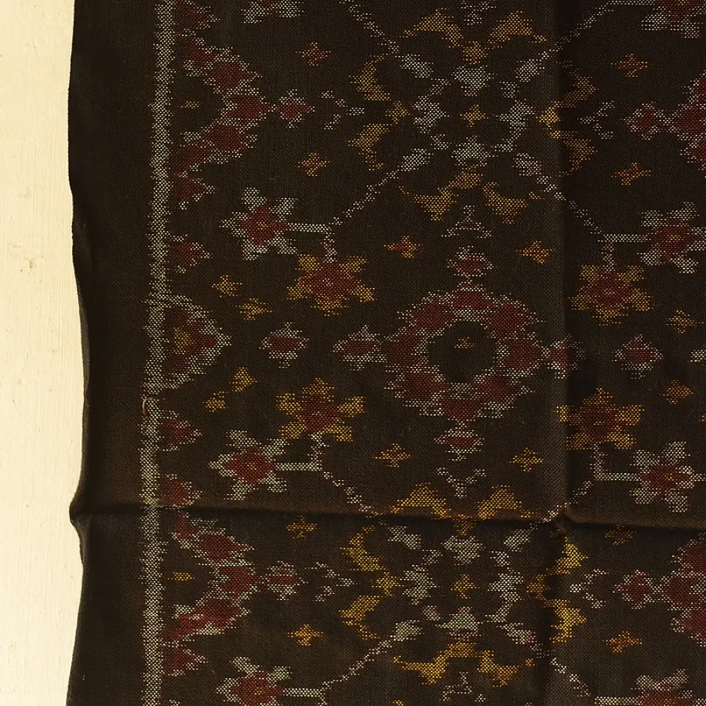 shop Woolen Patola Shawl - Black Traditional