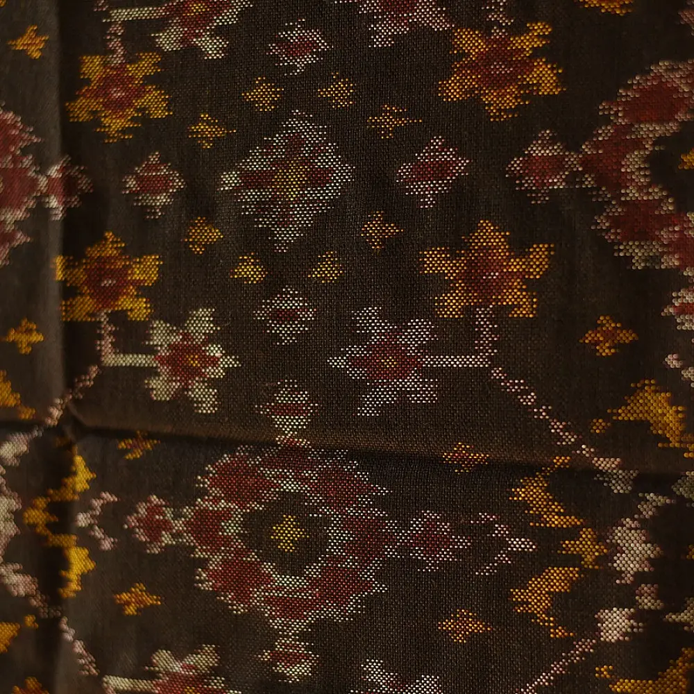 shop Woolen Patola Shawl - Black Traditional