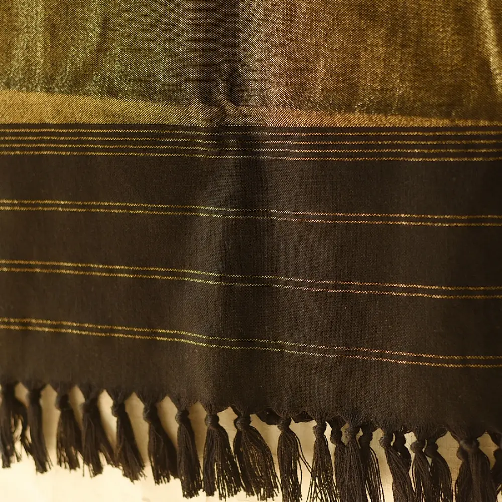 shop Woolen Patola Shawl - Black Traditional
