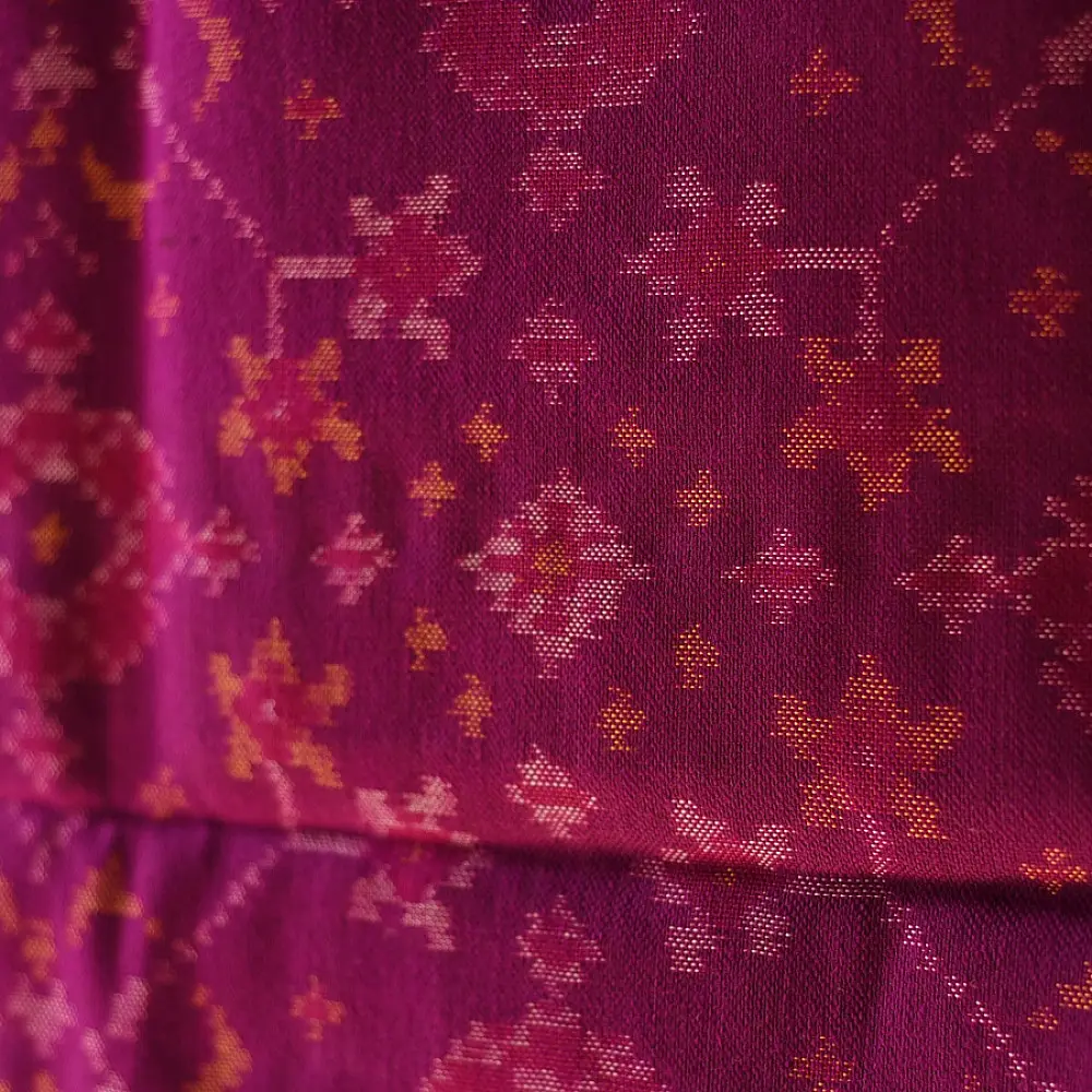 shop Woolen Patola Shawl ~ Purple Traditional