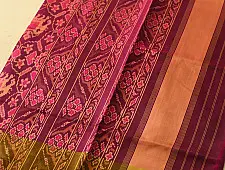 चंपा - चकली ⁂ Handloom Patola Silk Saree | Pink Elephant Design चंपा - चकली ⁂ Handloom Patola Silk Saree | Pink Elephant Design