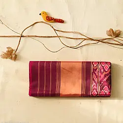 चंपा - चकली ⁂ Handloom Patola Silk Saree | Pink Elephant Design