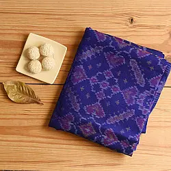 Vasant . वसंत ~ Woolen Patola Shawl ~ Blue Traditional