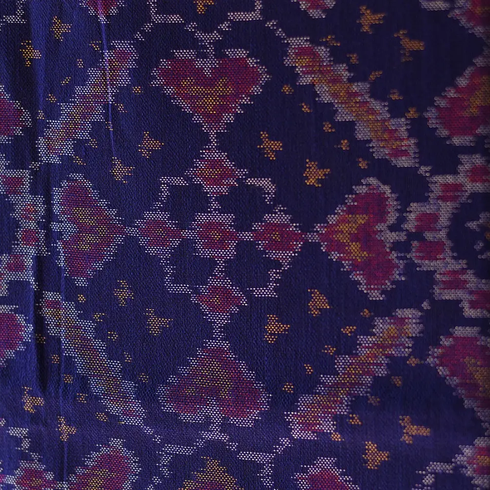 shop Woolen Patola Shawl - Blue Traditional
