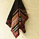 Kutchi Embroidered Mirror Work & Bhujodi Woven Woolen Black Shawl