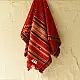 Kutchi Embroidered Mirror Work & Bhujodi Woven Woolen Shawl - Red