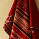 Kutchi Embroidered Mirror Work & Bhujodi Woven Woolen Shawl - Red