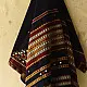 Kutchi Embroidered Mirror Work & Bhujodi Woven Woolen Navy Blue Shawl