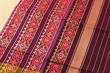 चंपा - चकली ⁂ Handwoven Traditional Patola Silk Saree | Purple 