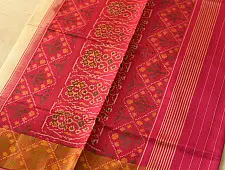 चंपा - चकली ⁂ Traditional Patola Silk Saree | ivory & Pink चंपा - चकली ⁂ Traditional Patola Silk Saree | ivory & Pink