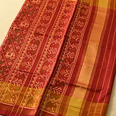 चंपा - चकली ⁂ Wedding special Patola Silk Saree | Red चंपा - चकली ⁂ Wedding special Patola Silk Saree | Red