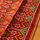 Handloom Double Ikat Patola Saree | Red & Blue shop Handwoven Patola Silk Blue Saree - Double Ikat Patola
