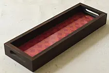 Joyance | Patola Silk Pink Tray With Handle