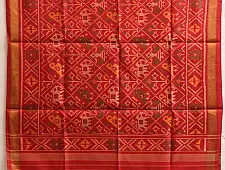 Rasika . रसिका ~ Patola Silk Dupatta ~ Parrot & Elephant Motif