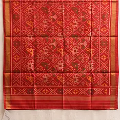 Rasika . रसिका ~ Patola Silk Dupatta ~ Parrot & Elephant Motif Rasika . रसिका ~ Patola Silk Dupatta ~ Parrot & Elephant Motif
