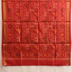 Rasika . रसिका ~ Patola Silk Dupatta ~ Parrot & Elephant Motif