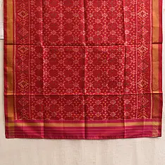 Rasika . रसिका ~ Patola Silk Dupatta ~ Maroon