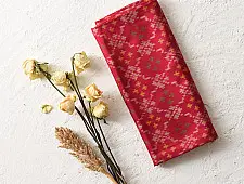 Rasika . रसिका ~ Patola Silk Dupatta ~ Maroon