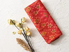 Rasika . रसिका ~ Patola Silk Dupatta ~ Orangish Brown 