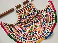 Wall Hanging ⁂ Kutchi Embroidered Traditional Fan Wall Piece / Wall Hanging - Vinjano