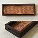 buy Patola silk orange Tray With Handle
