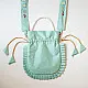shop Embroidered Potli Purse With Detachable Belt - Light Blue