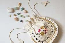 A pocket full of joy | Embroidered Potli Purse With Detachable Belt - Off White