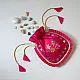 shop Embroidered Potli Purse With Detachable Belt  - Rani Pink