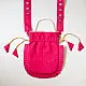 shop Embroidered Potli Purse With Detachable Belt  - Rani Pink