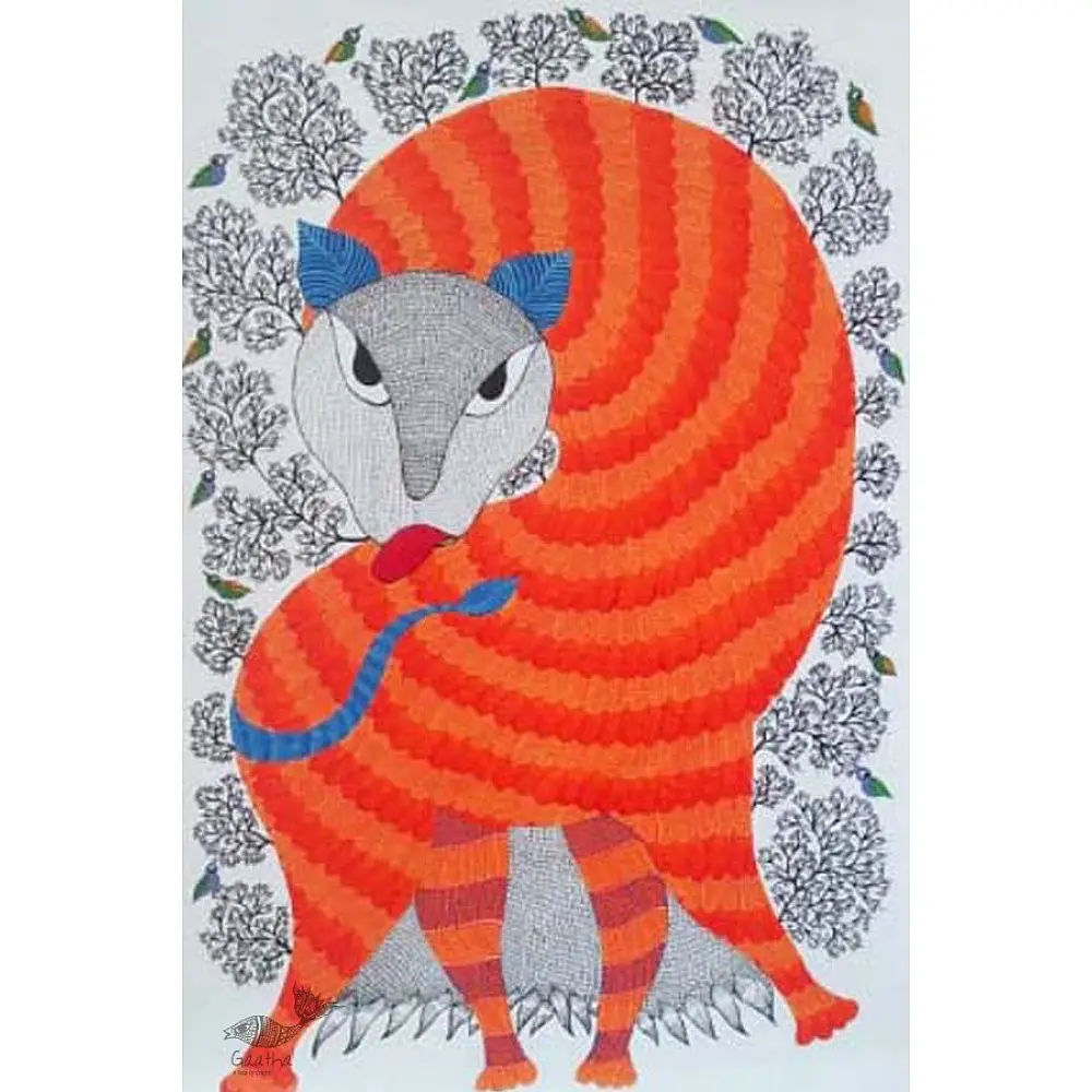 Shop online hand painted canvas gond painting