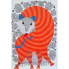 Nandan . नंदन ❁ Canvas Gond Painting (2x3 Feet) ❁ 1