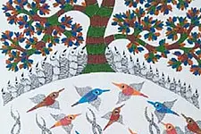 Nandan . नंदन ❁ Canvas Gond Painting (2x3 Feet) ❁ 2