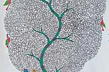 Nandan . नंदन ❁ Canvas Gond Painting (3x4 Feet) ❁ 6