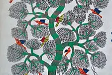 Nandan . नंदन ❁ Canvas Gond Painting (3x5 Feet) ❁ 14