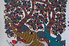 Nandan . नंदन ❁ Canvas Gond Painting (3x5 Feet) ❁ 15