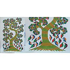 Nandan . नंदन ❁ Canvas Gond Painting (2x3 Feet) ❁ 8