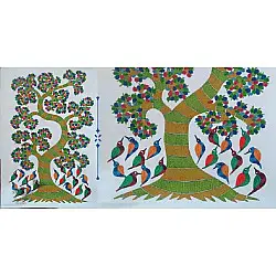 Nandan . नंदन ❁ Canvas Gond Painting (2x3 Feet) ❁ 8