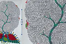 Nandan . नंदन ❁ Canvas Gond Painting (3x4 Feet) ❁ 6