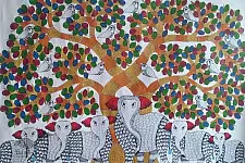 Nandan . नंदन ❁ Gond Painting (23" x 15") ❁ 19