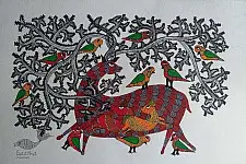 Nandan . नंदन ❁ Gond Painting (23" x 15") ❁ 22